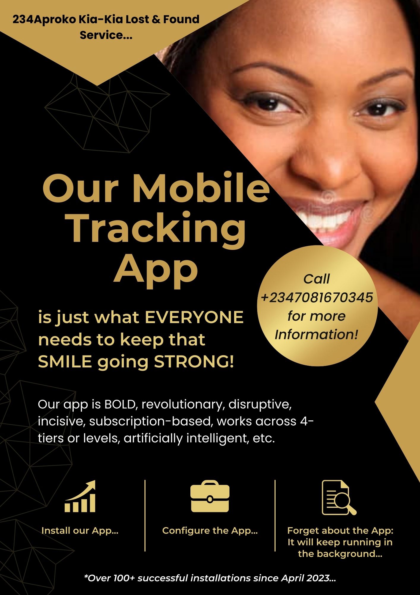 Our mobile tracking app iconic pic